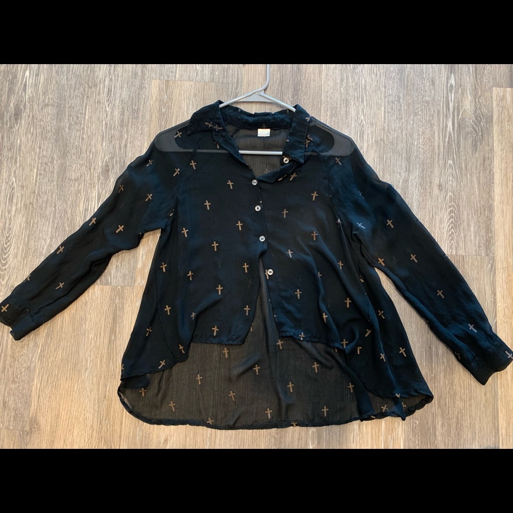 Transparent Black Blouse